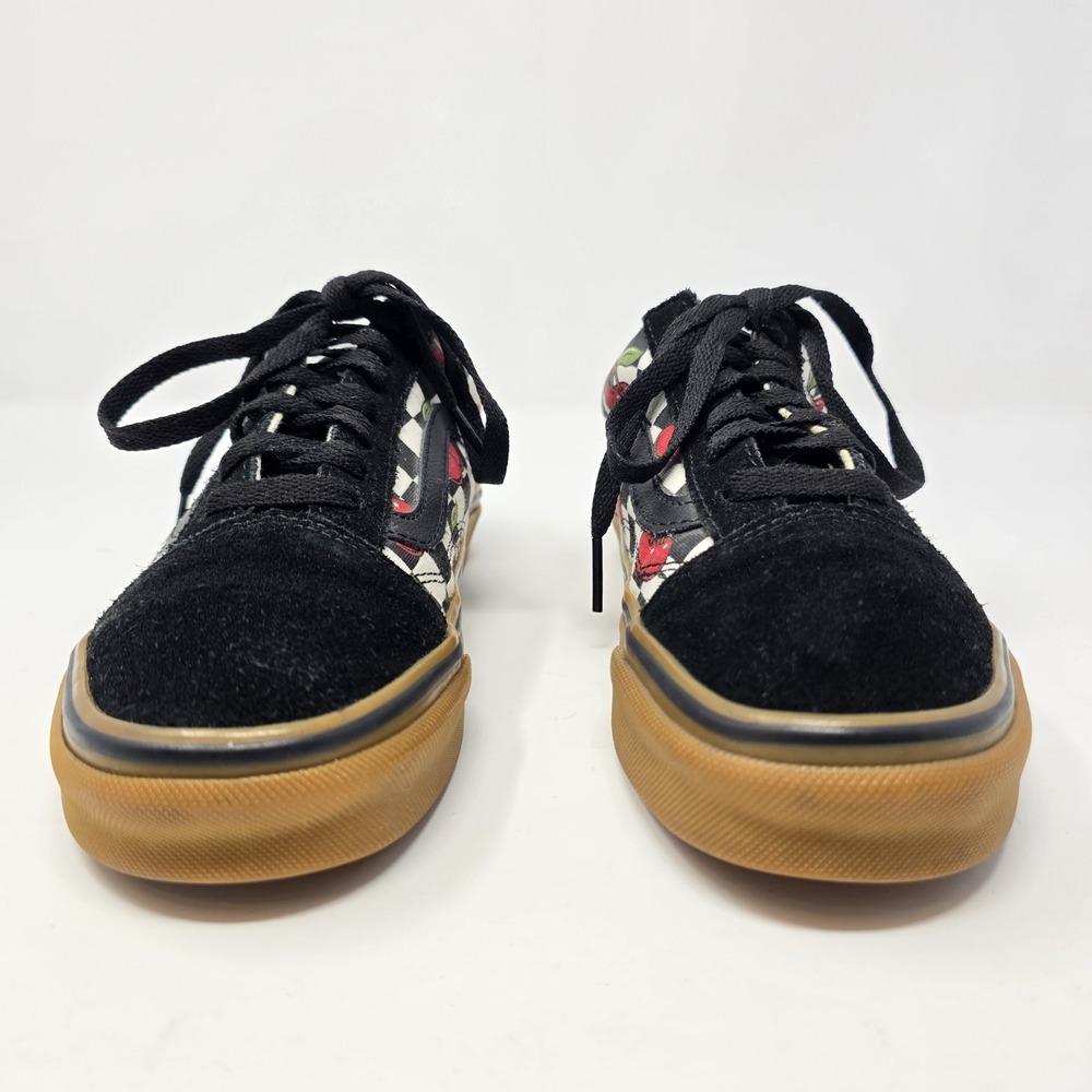 Vans Old Skool Platform Cherry Checkerboard Gum Sole Sneakers Womens 5.5 Black - Picture 11 of 16